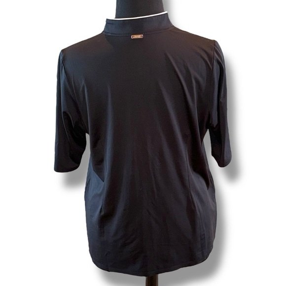 JOFIT Womens Placket Mock Neck Golf Top - Black  XXL - Picture 4 of 12
